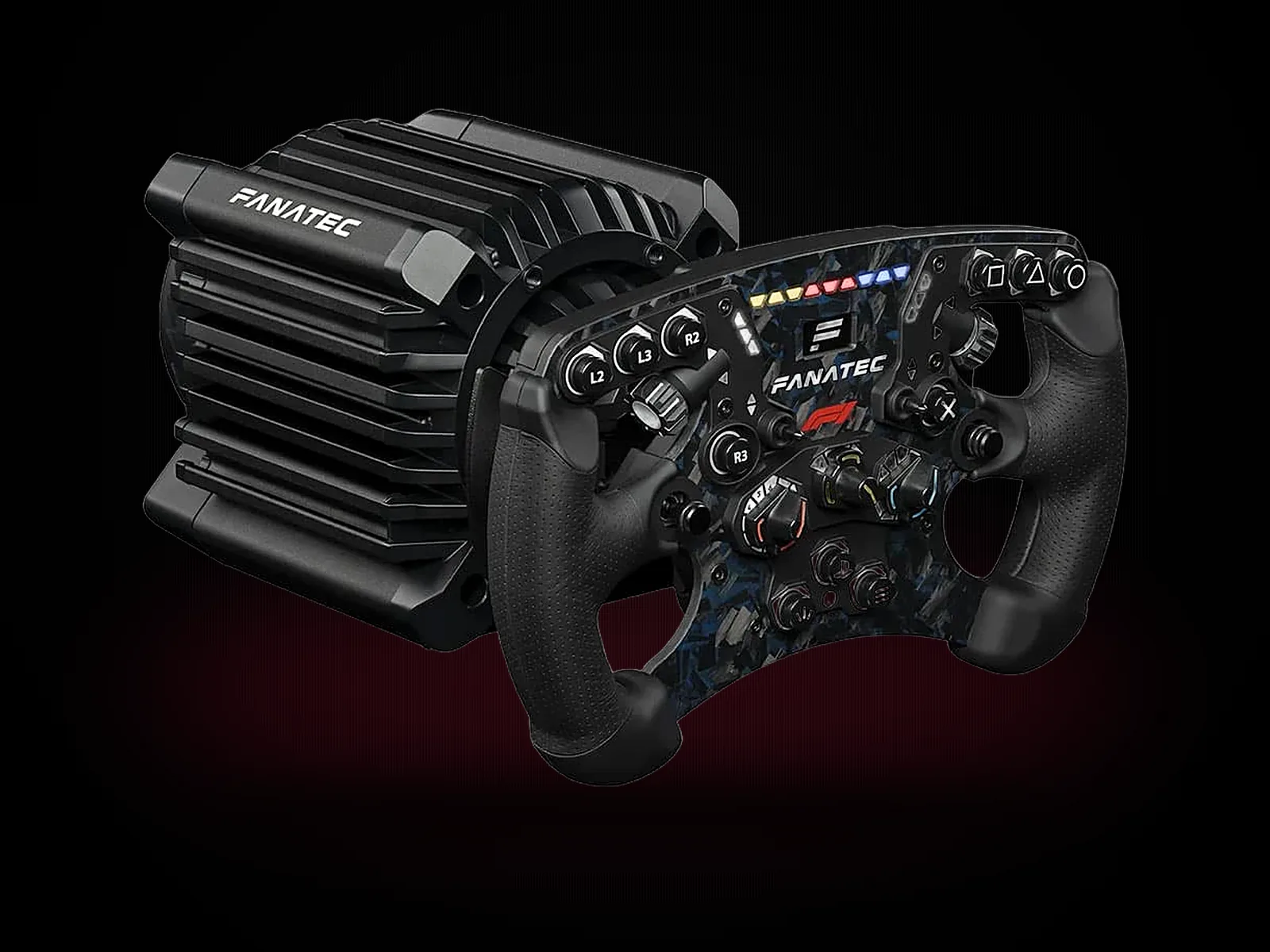 Fanatec ClubSport DD+ wheel base with F1 V2 rim